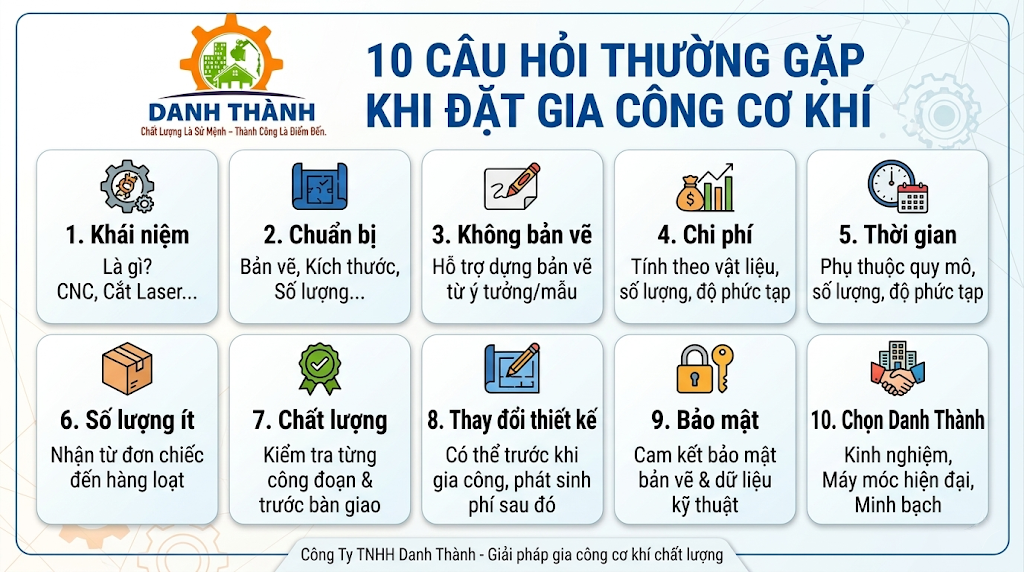 câu hỏi thường gặp khi đặt gia công cơ khí