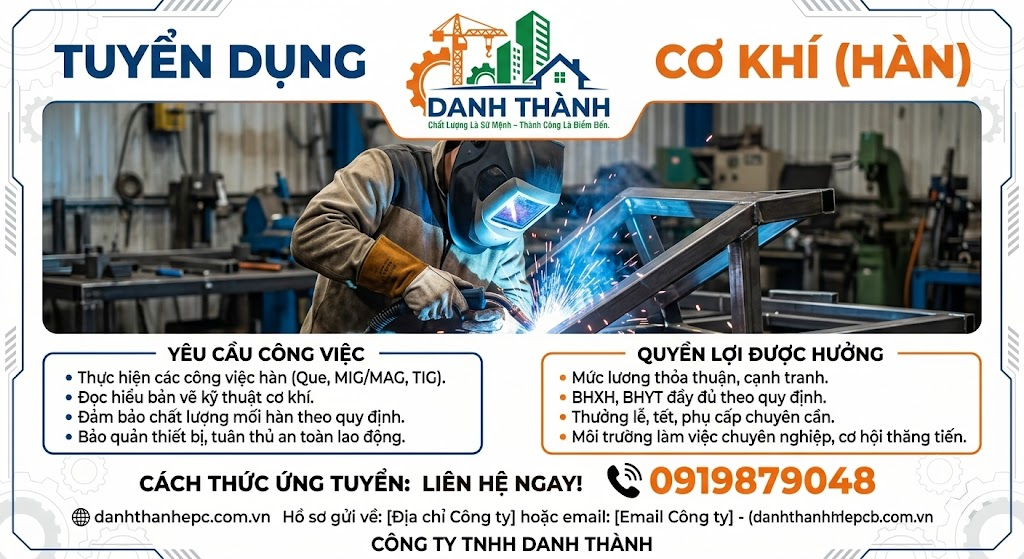 Tuyển dụng thợ hàn Đồng Nai